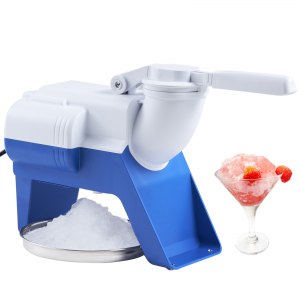 VEVOR Ice Crushers Machine， 176lbs Per Hour Electric Snow Cone Maker with 2 Blades， Shaved Ice Machine with Cover and Bowl， 220W Ice Shaver Machine for Margaritas， Home and Commercial Use， White