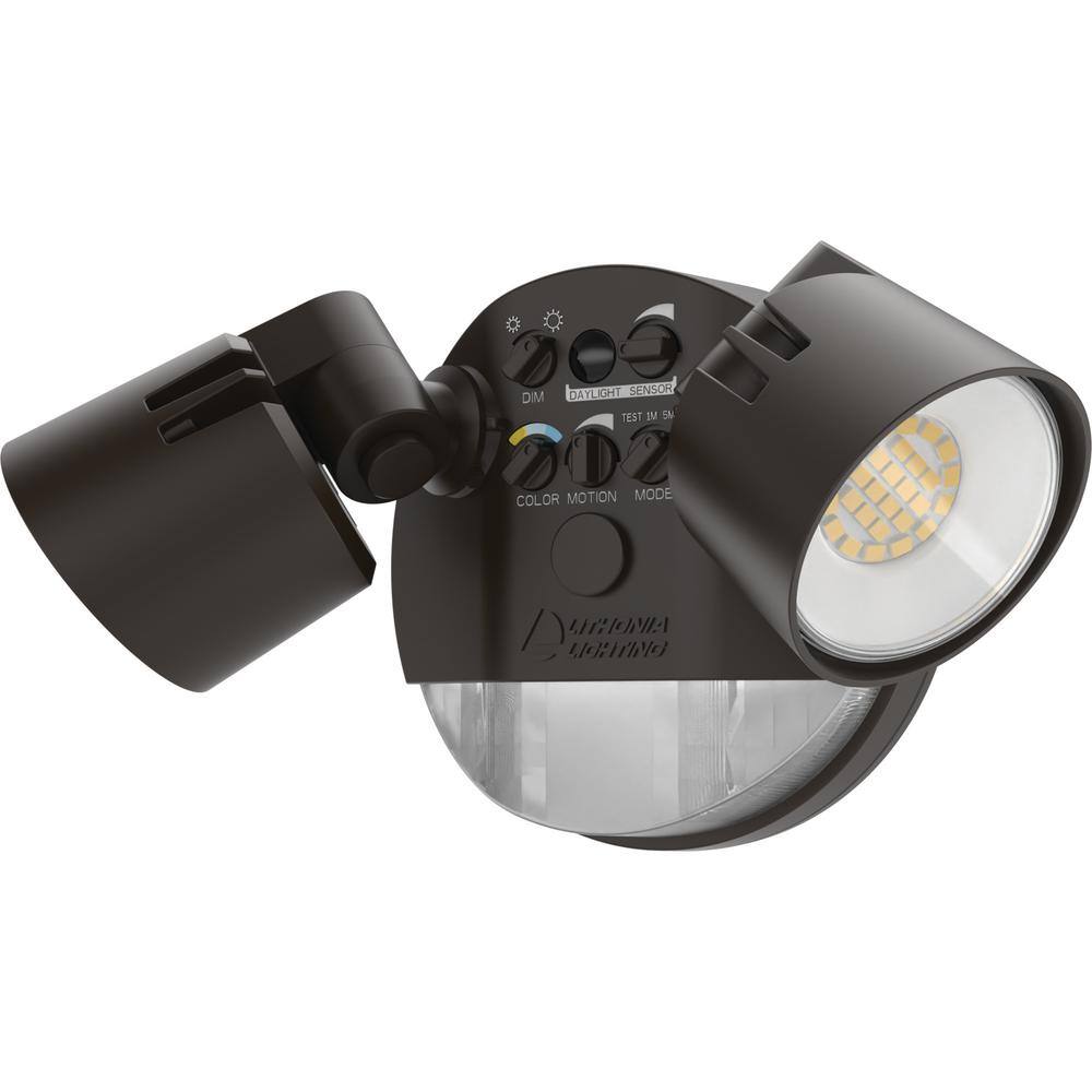 Lithonia Lighting Contractor Select HGX Dark Bronze Motion Activated Outdoor Integrated LED Flood Light with Photocell HGX LED 2RH ALO SWW2 120 PIR DDB M2