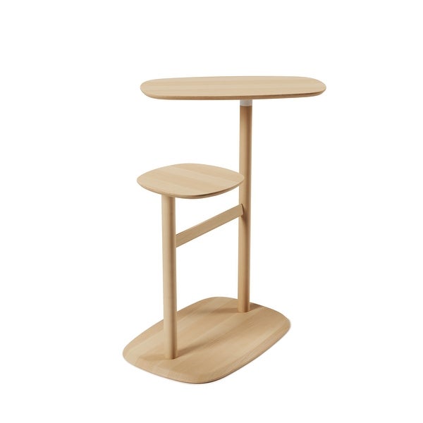 Umbra Swivo Side Table， Natural Wood