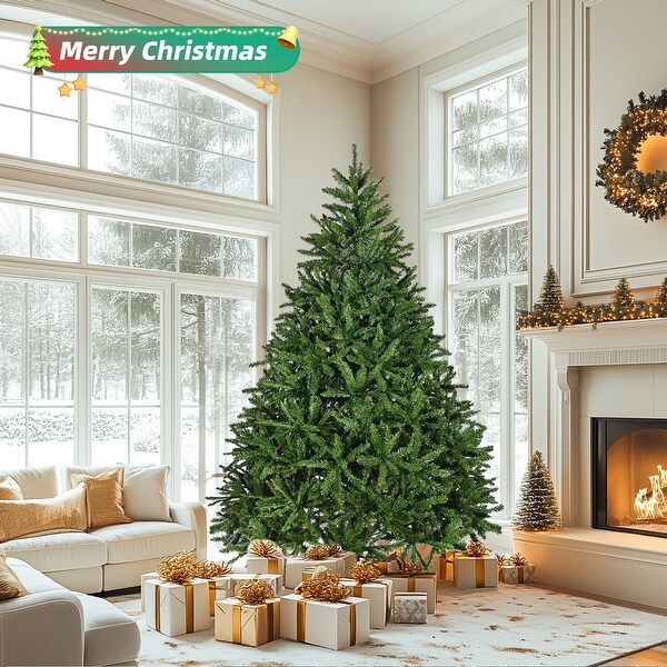 7 ft. Unlit Artificial Christmas Tree with Metal Stand for Holiday