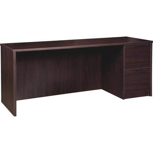 Lorell Prominence 2.0 Espresso Laminate Right-Pedestal Credenza - 2-Drawer (PC2472RES)