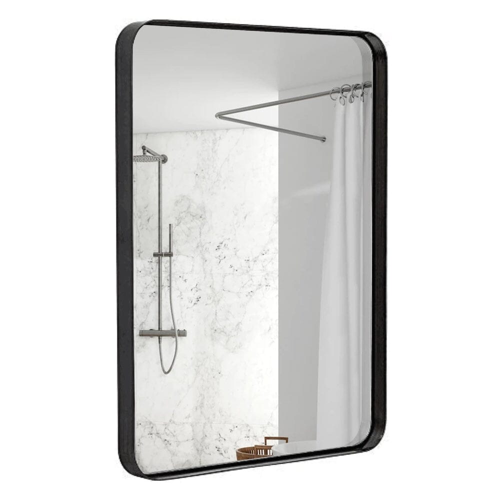 Contemporary Brushed Metal Wall Mirror