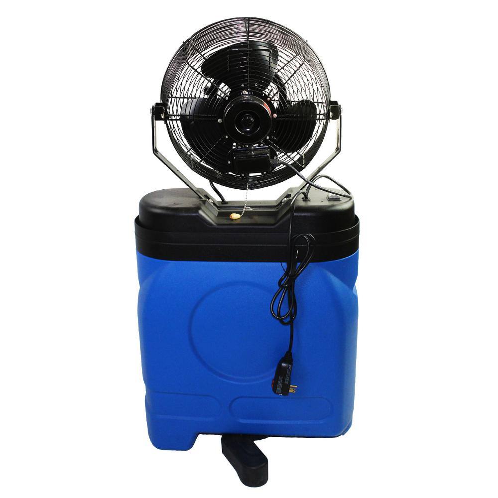 Maxx Air Mid Pressure 14 in. Misting Fan with Cooler Case CDMP1420BLU