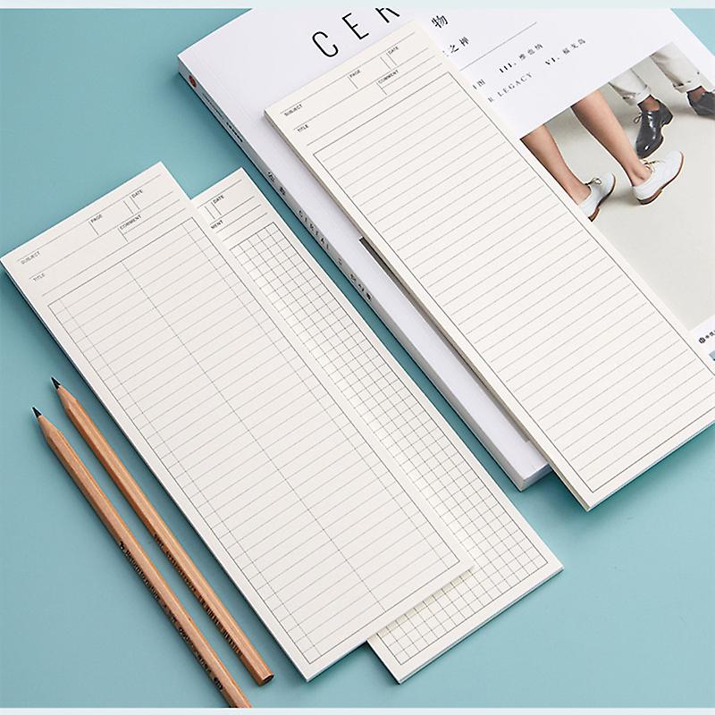 2pcs Long Non-sticky Memo Pad Simple New Notepad 50sheets Writing Note Sheets School Office Memo Pad 9x25cm