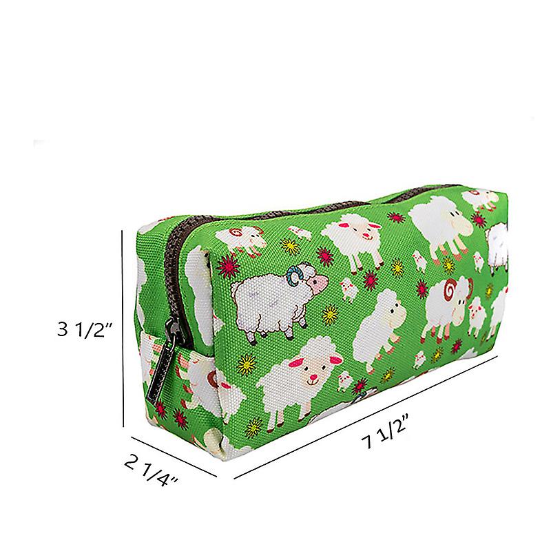 Lparkin Cute Sheep Pencil Case Canvas Pen Bag Pouch Stationary Gadget Case