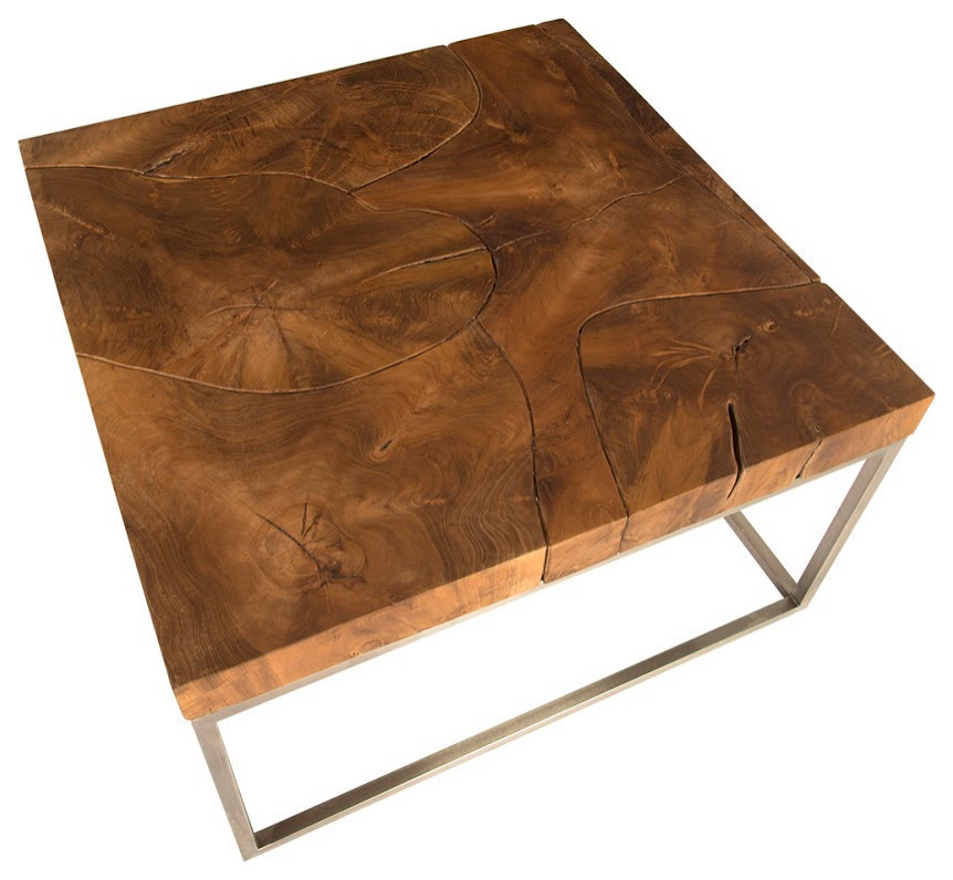 Teak Puzzle Coffee Table   Contemporary   Coffee Tables   by Phillips Collection  Houzz