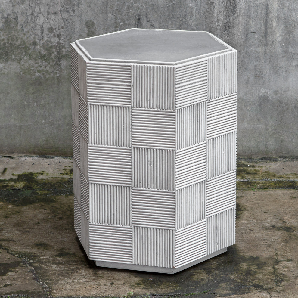 Silo Hexagonal Accent Table   Transitional   Side Tables And End Tables   by Ownax  Houzz