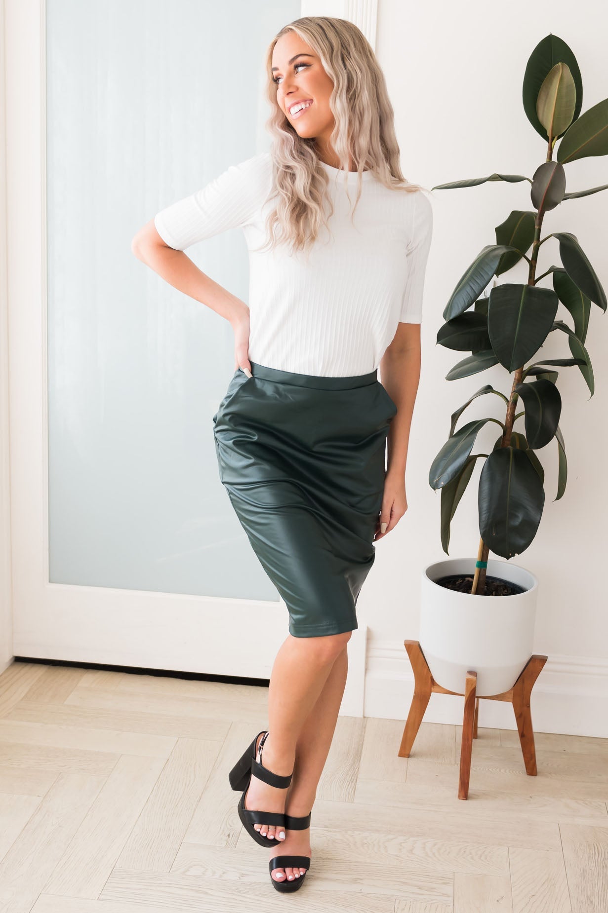 Love At First Sight Modest Pencil Skirt