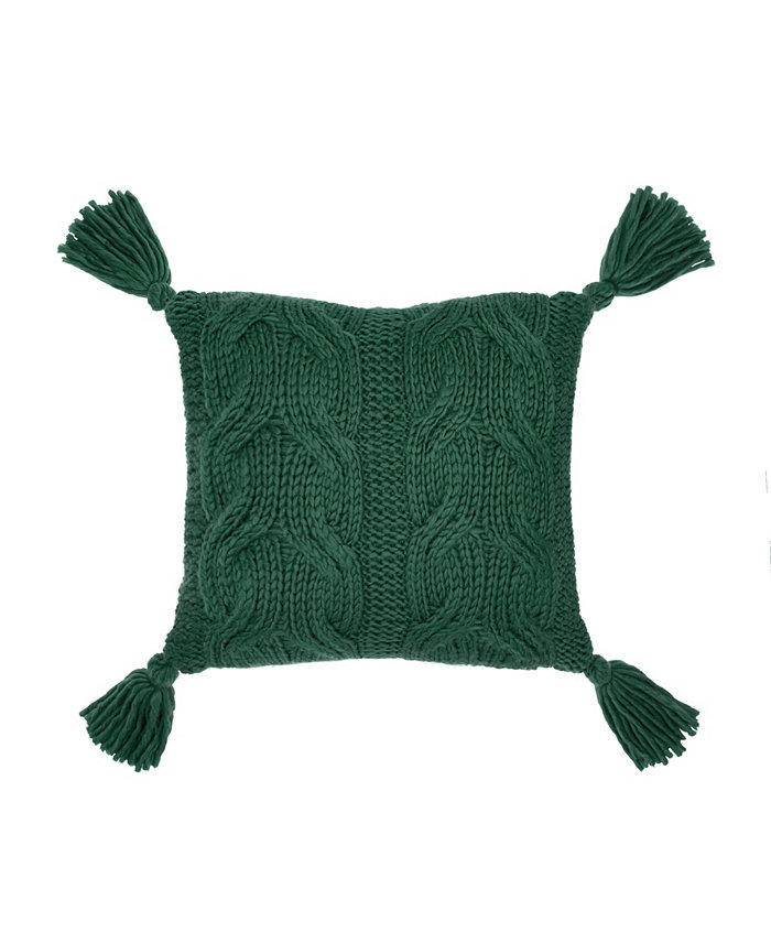 Patricia Nash Knit Tasseled Decorative Pillow， 20 x 20