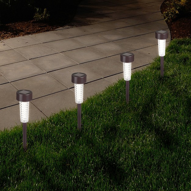 Nature Spring Solar Powered Led Lights Bronze Set Of 6