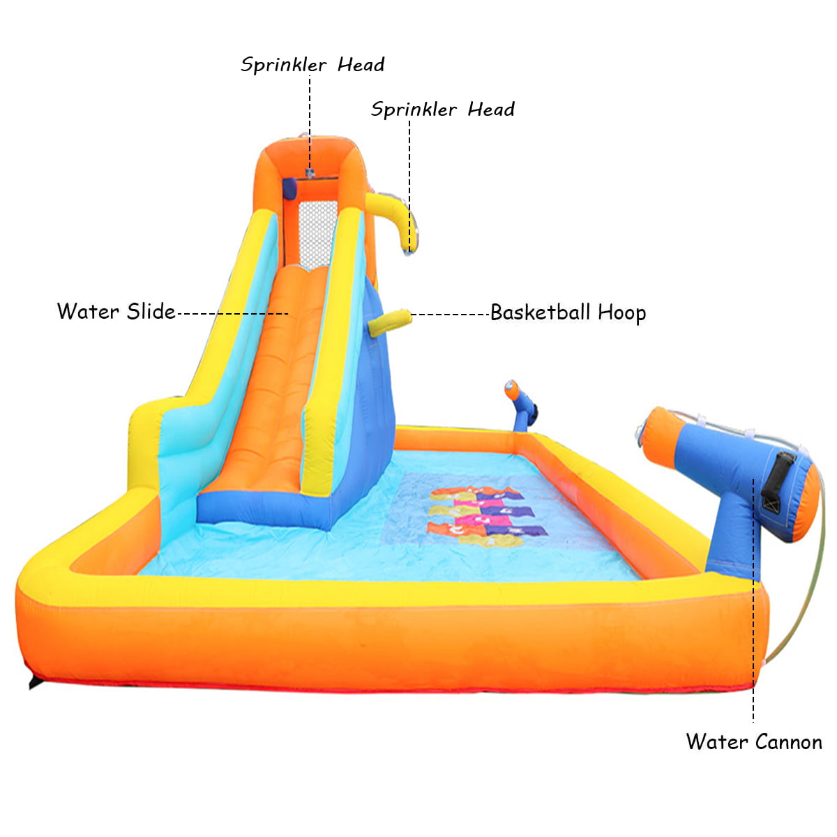 Inflatable Water Slides Kids Bounce House with Pool