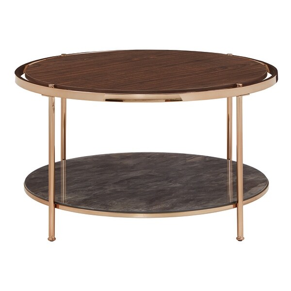 Celsus Champagne Gold Coffee Table Set with Storage by iNSPIRE Q Bold