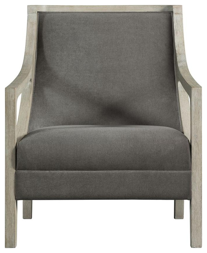 Dayna Accent Chair with White Wash Frame   Farmhouse   Armchairs And Accent Chairs   by GwG Outlet  Houzz