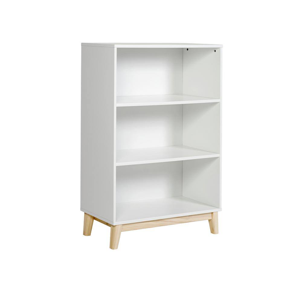 Alaterre Furniture MOD 48 in. H White Tall 3-Shelf Bookcase AJMD0520WH