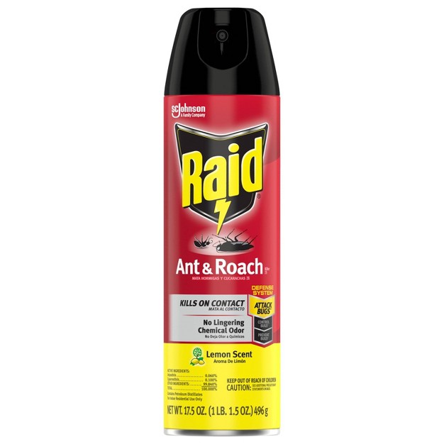 Raid Ant And Roach Killer Lemon Scent 17 5oz