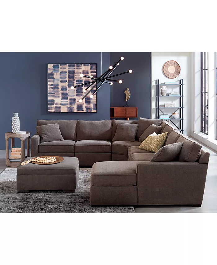 Furniture Radley 3-Piece Fabric Chaise Sectional Sofa