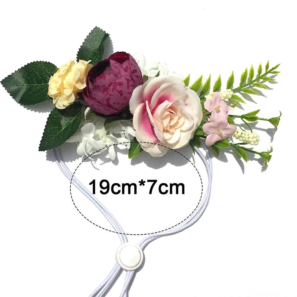 Dog Flower Headband Pet Flower Crown Headwear Flower Leaves Natural Wreath For Dog Cats Wedding Decor-shape1