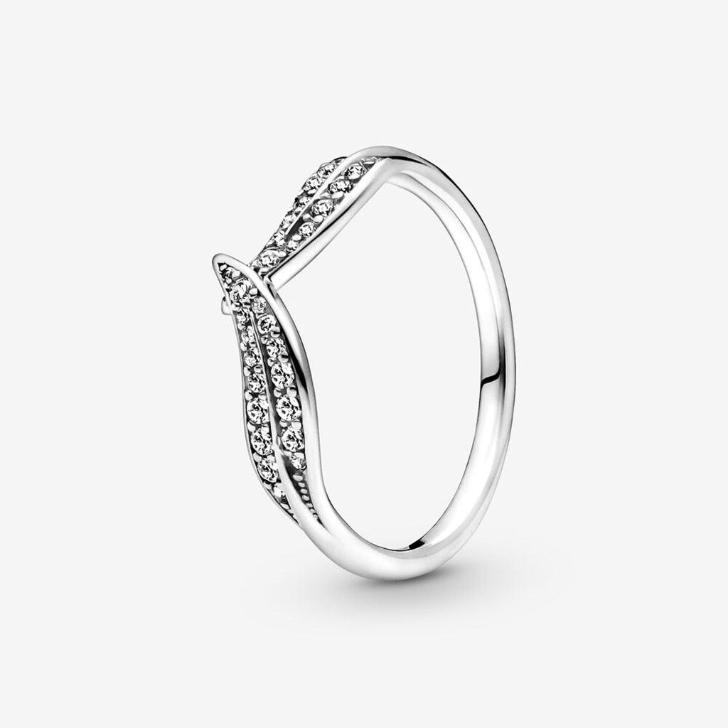 PANDORA  Sparkling Leaves Ring in Silver