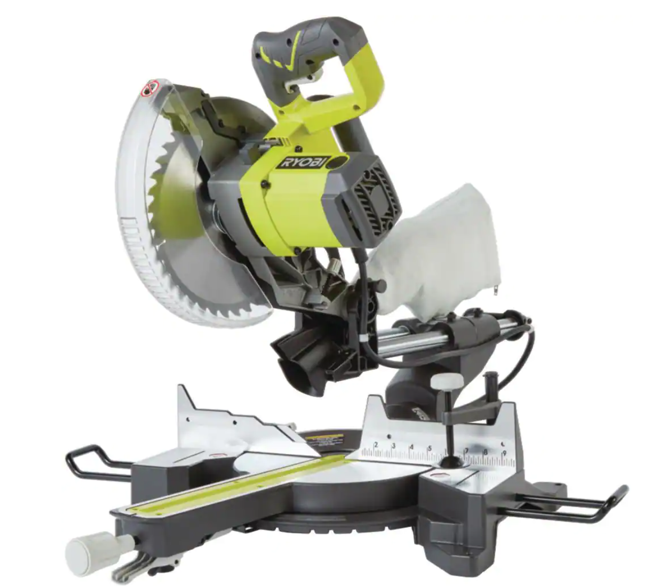 RYOBI TSS103-A181002 15 Amp 10 in. Corded Sliding Compound Miter Saw with 10 in. 40 Carbide Teeth Thin Kerf Miter Saw Blade