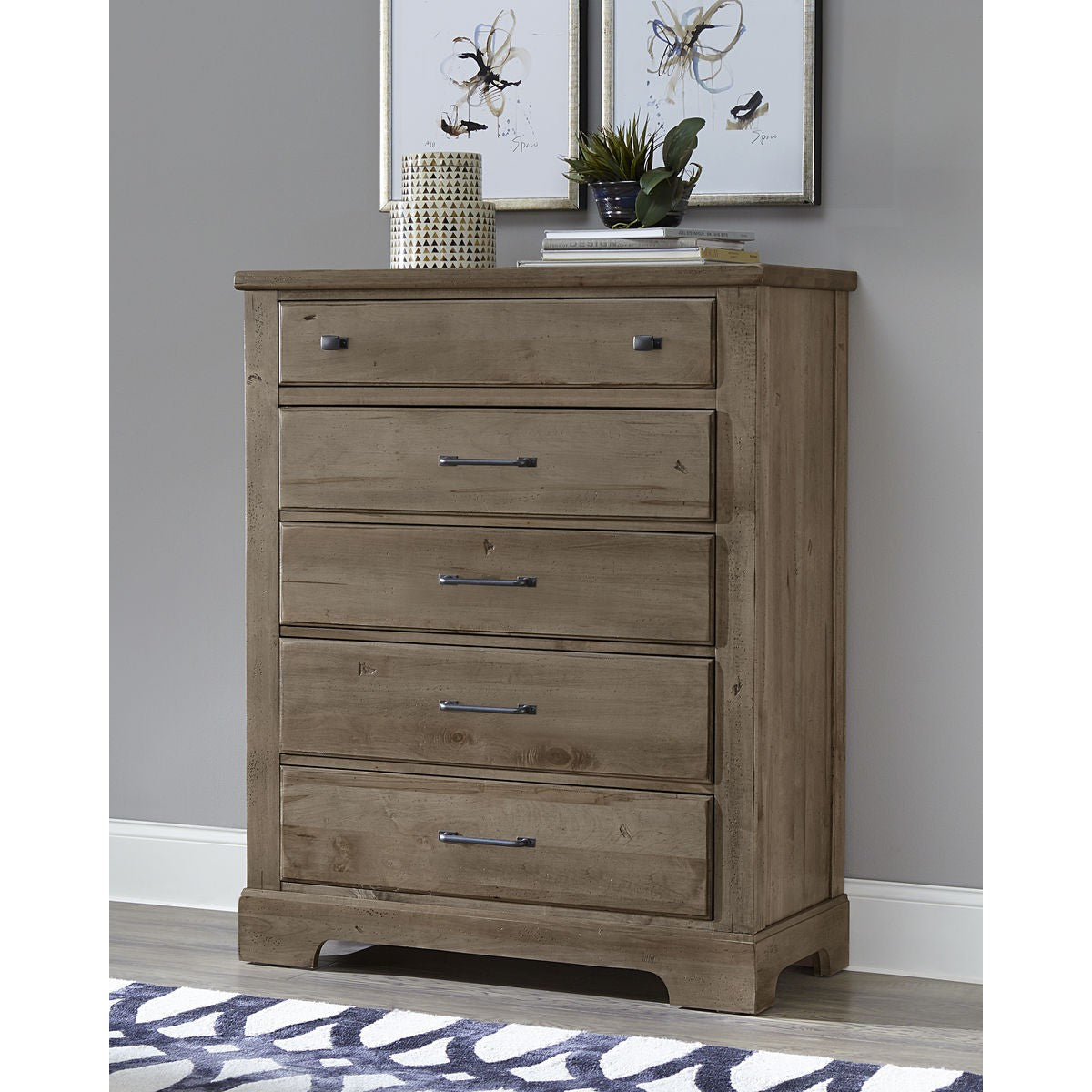 Cool Rustic 5-Drawer Chest