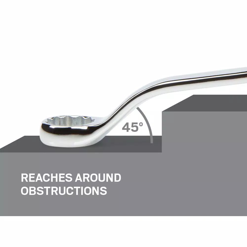 TEKTON 1/4 and#8211; 1-1/4 in. 45° Offset Box End Wrench Set (8-Piece) and#8211; XDC Depot