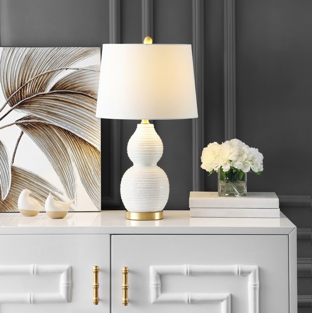 Darsa Table Lamp White Safavieh