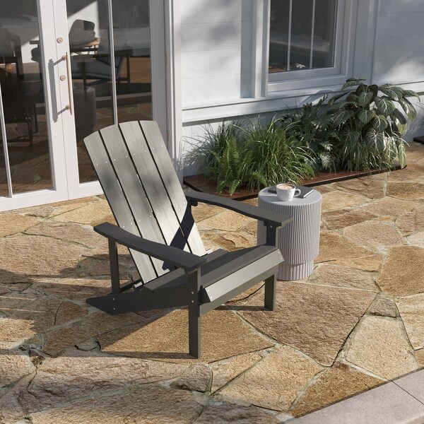 Outdoor AllWeather Poly Resin Wood Adirondack Chair