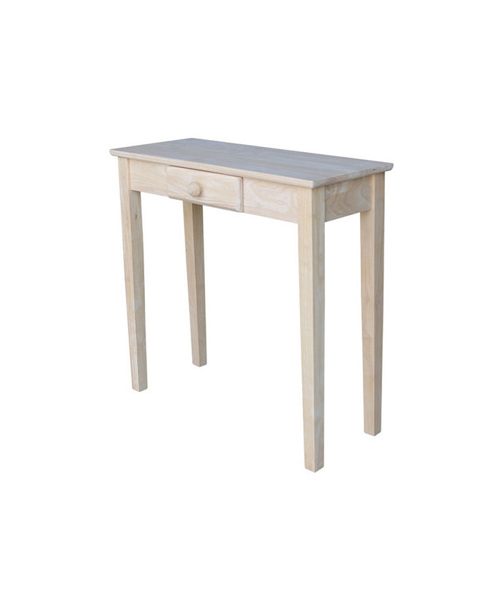 International Concepts Rectangular Hall Table with Drawer