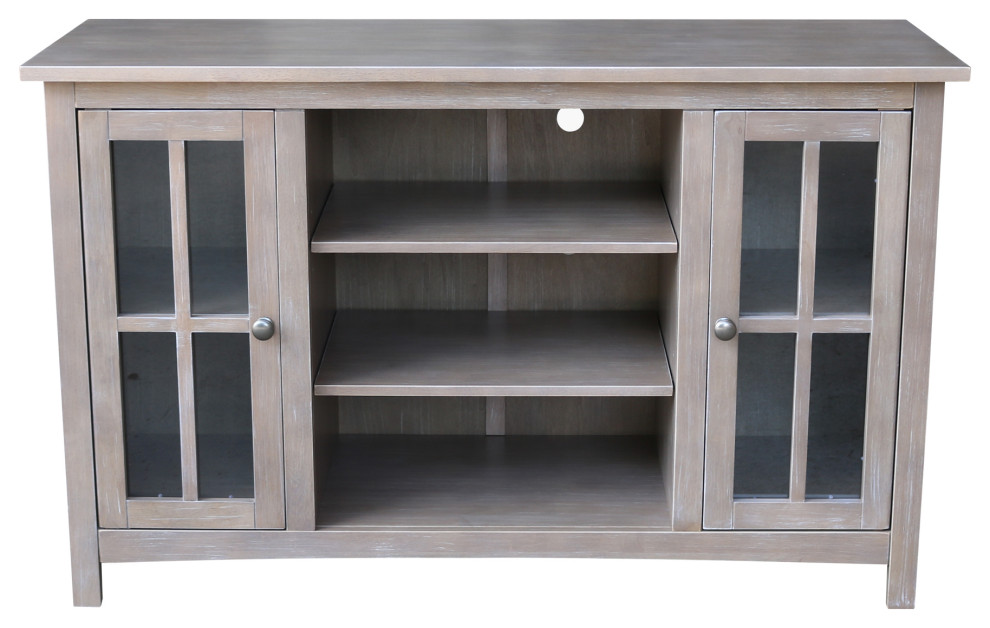 Entertainment / TV Stand   With 2 Doors   48 quot  Farmhouse   Entertainment Centers And Tv Stands   by International Concepts  Houzz