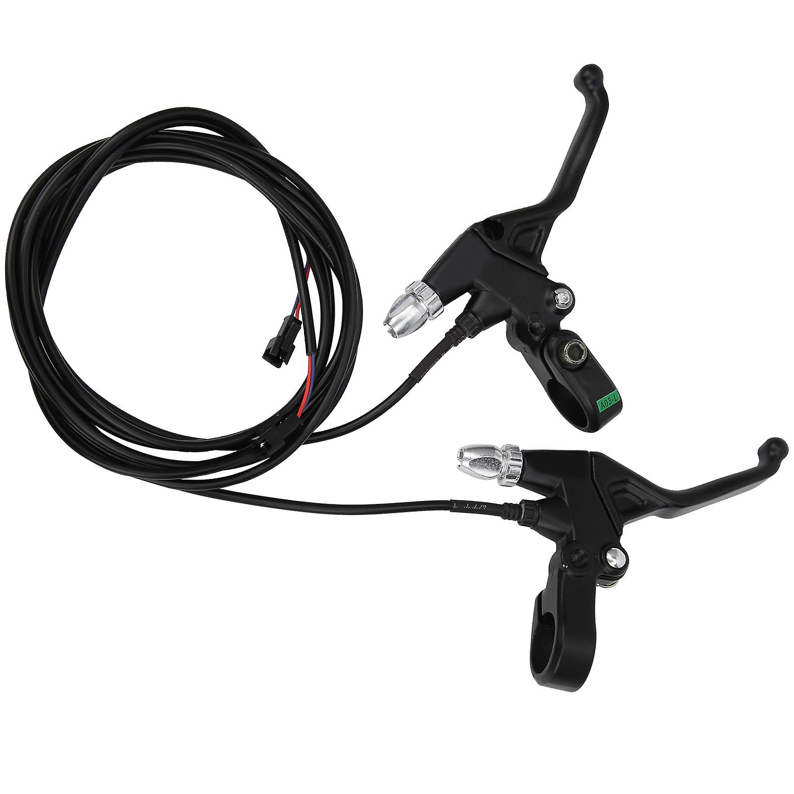 1pair Electric Bicycle Scooter Ebike Conversion Accessory Electronic Brake Lever Black