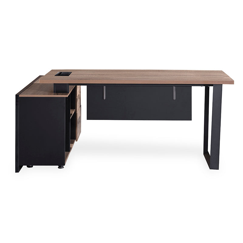 ADRIANO Executive Office Desk with Right Return 160-180cm - Light Brown