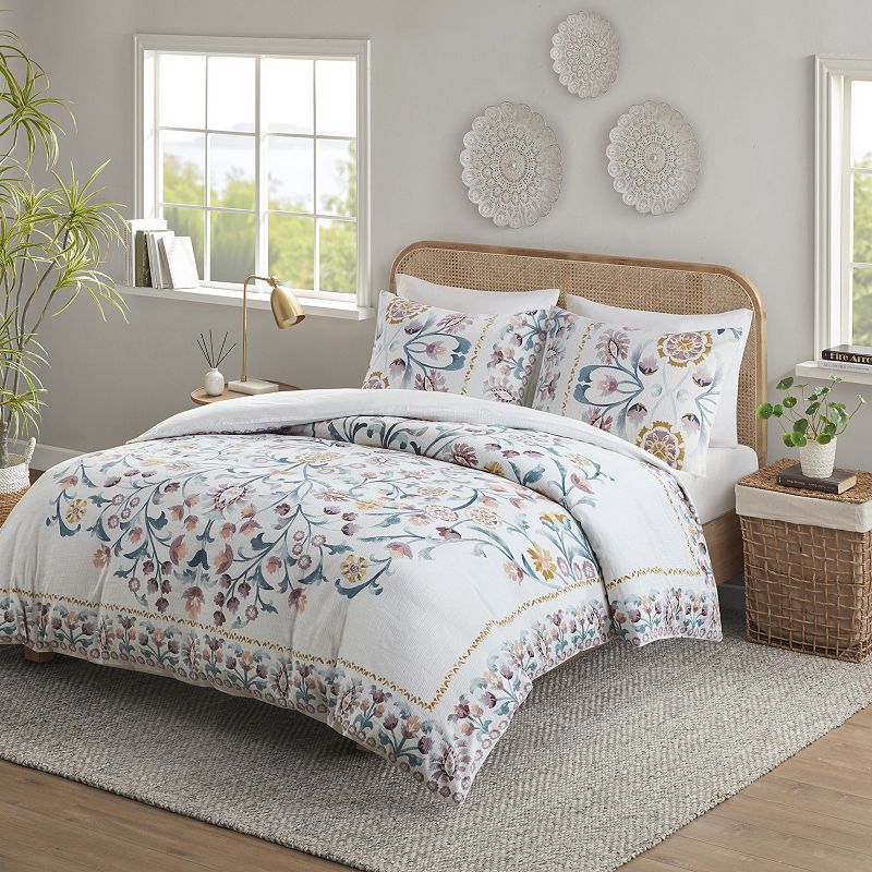 Madison Park Chloe 3-Piece Floral Duvet Cover Set