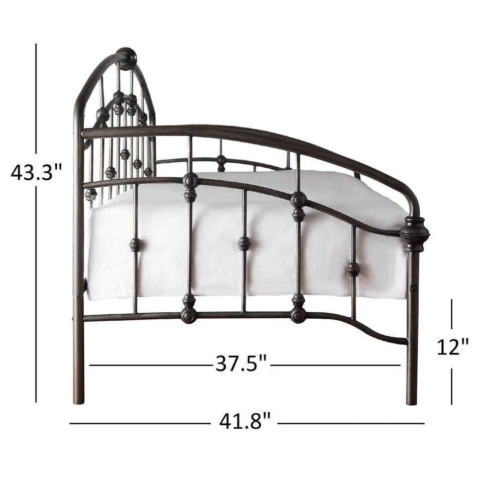 Lacey Round Curved Double Top Arches Victorian Iron Metal Daybed by iNSPIRE Q Classic