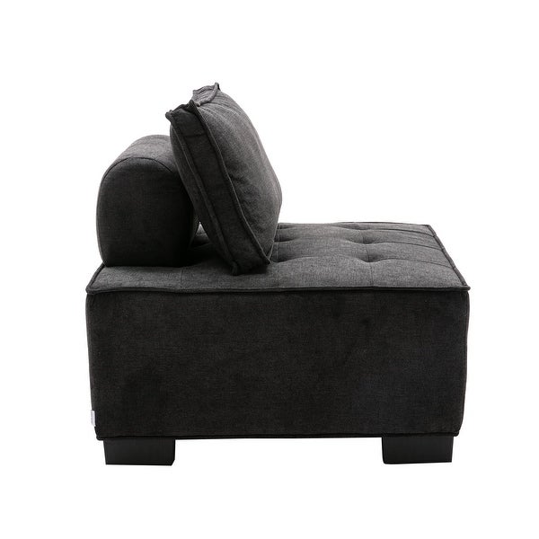 Poly fabric Square Living Room Ottoman Lazy Chair