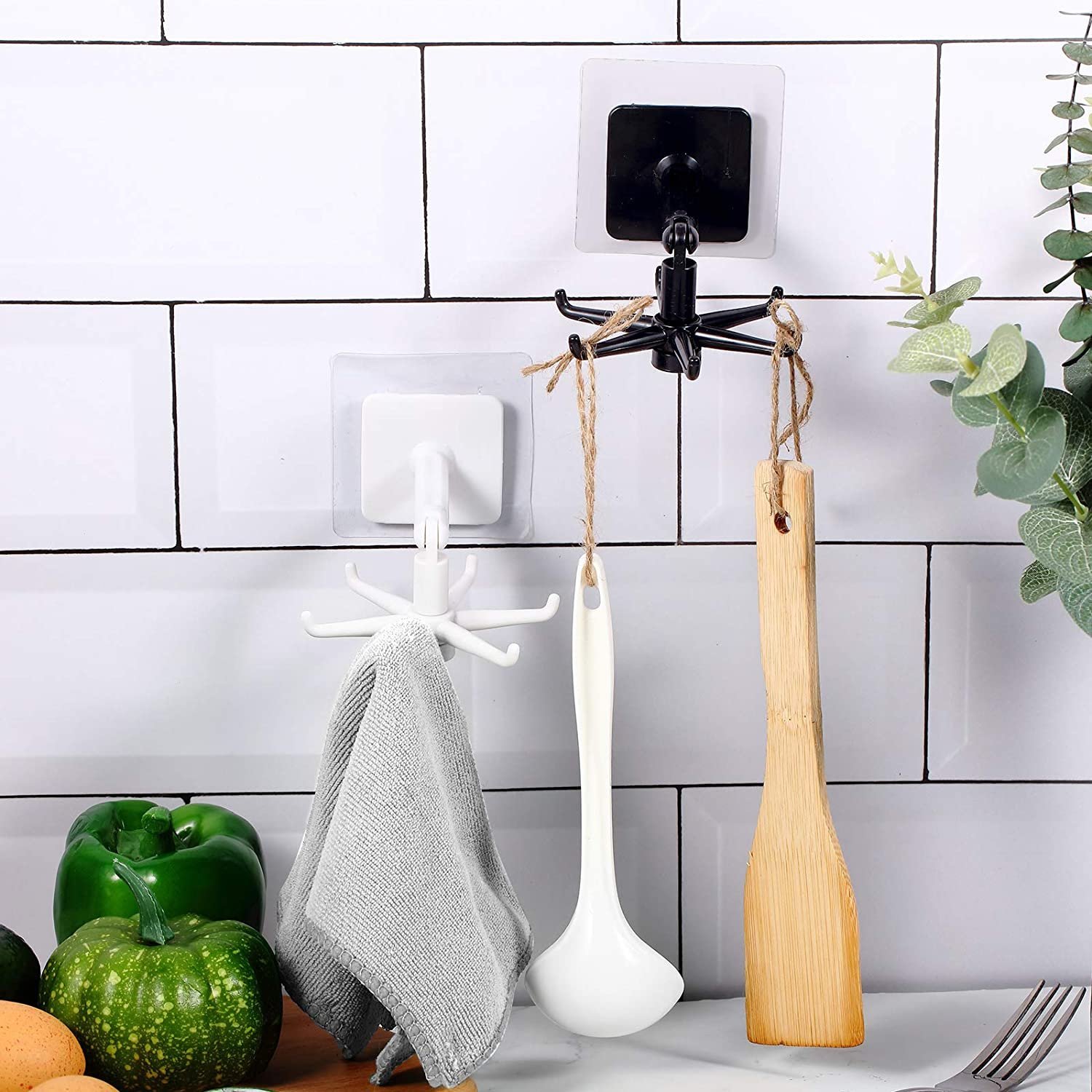 [2022 Best Kitchen Helper]360°Rotating Self-Adhesive Utility Hook