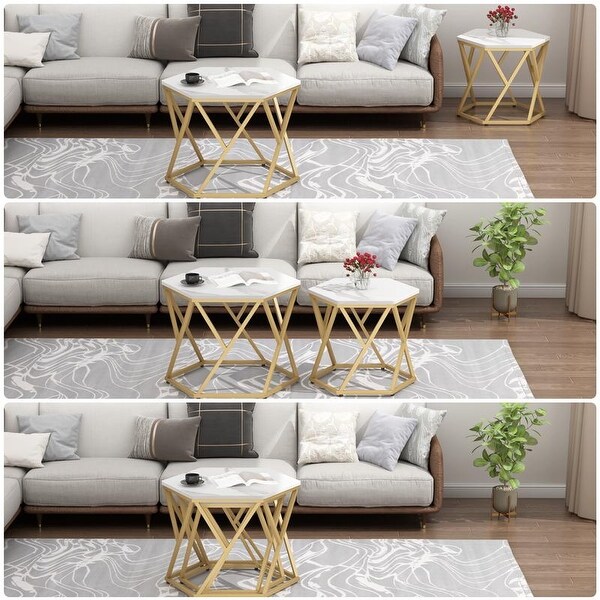 Auromie Nesting Coffee Table Set of 2