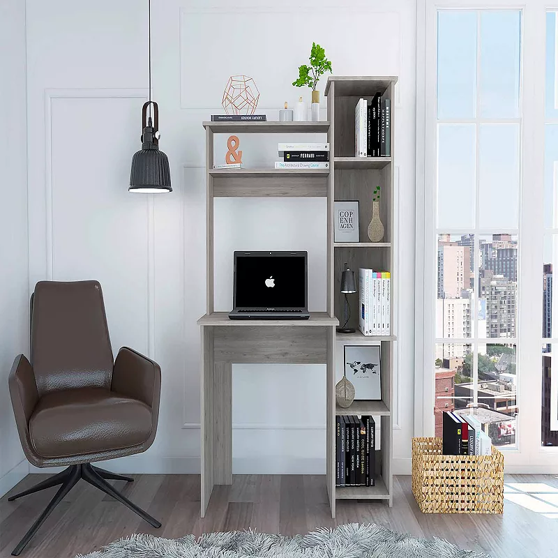 Nashville Writing Desk， Six Shelves