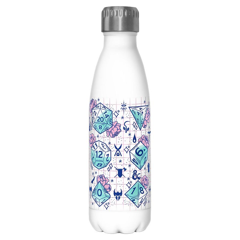 Dungeons and Dragons Floral Dices 17-oz. Stainless Steel Water Bottle