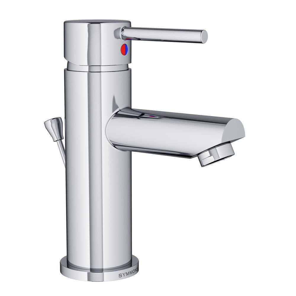 Symmons Modern Single Hole Single-Handle Bathroom Faucet with Drain Assembly in Chrome SLS-3512-1.0