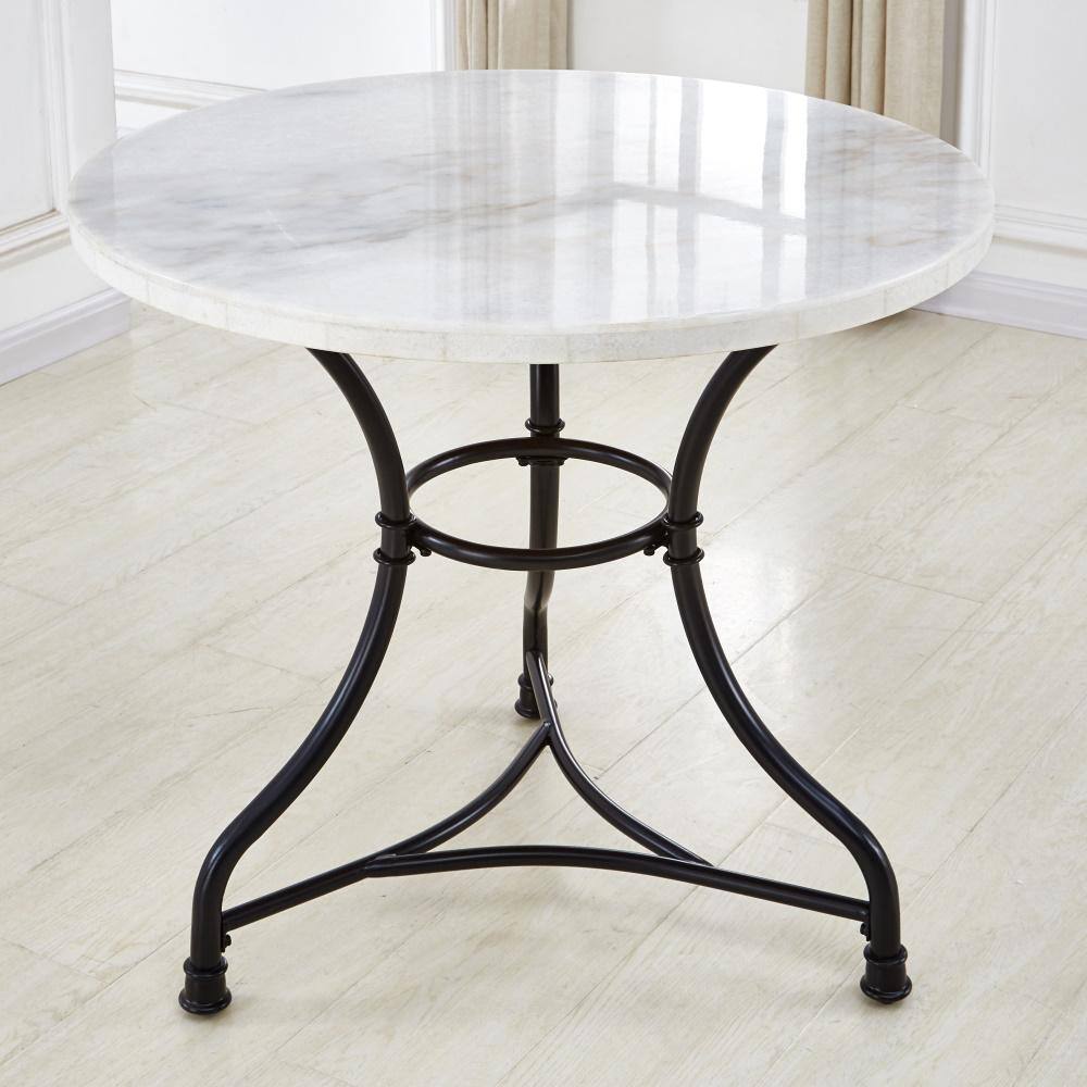 Steve Silver Claire White Marble Cafe Table CR340T