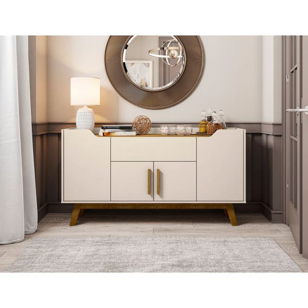 Addie 53.54 Sideboard in Off White and Cinnamon