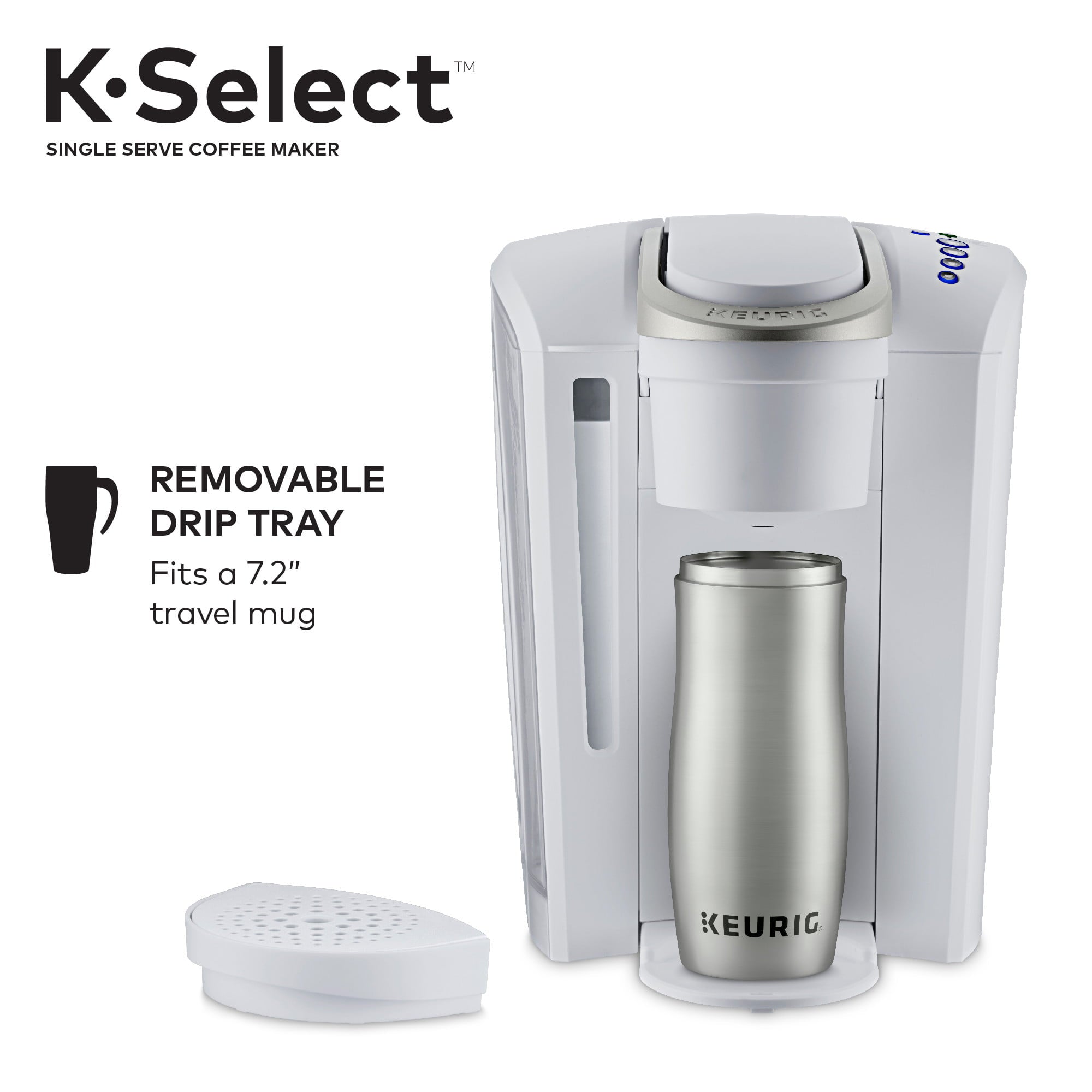 Keurig K-Select Single-Serve K-Cup Pod Coffee Maker, Matte White