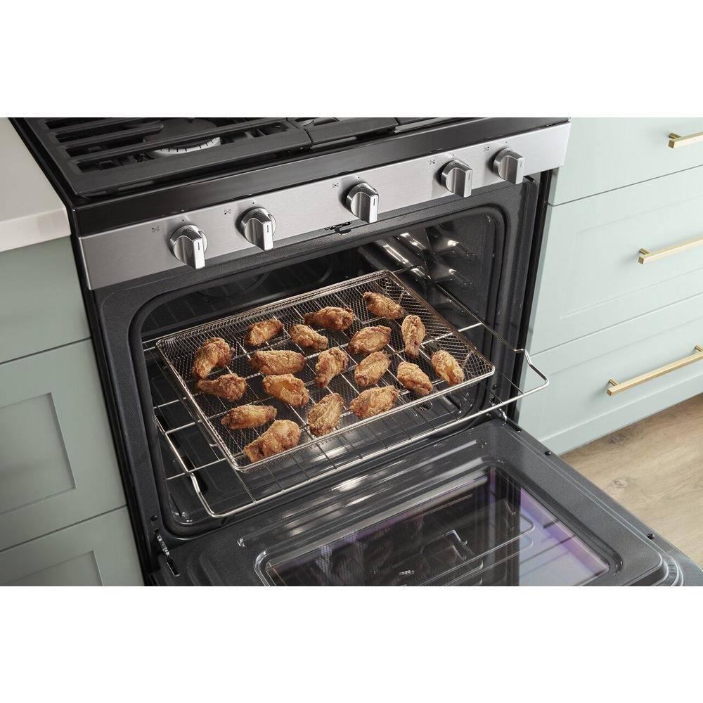 Whirlpool 5 cu. ft. Gas Range with Air Fry Oven in Black Stainless WFG550S0LV