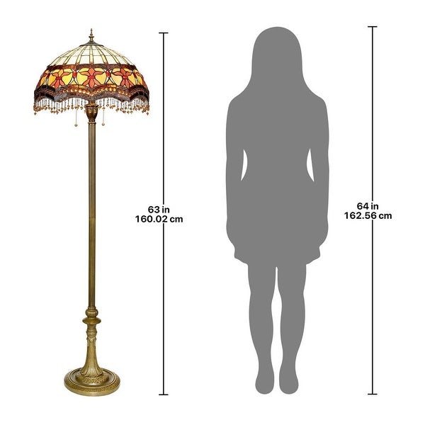 Design Toscano Victorian Parlor -Style Stained Glass Floor Lamp