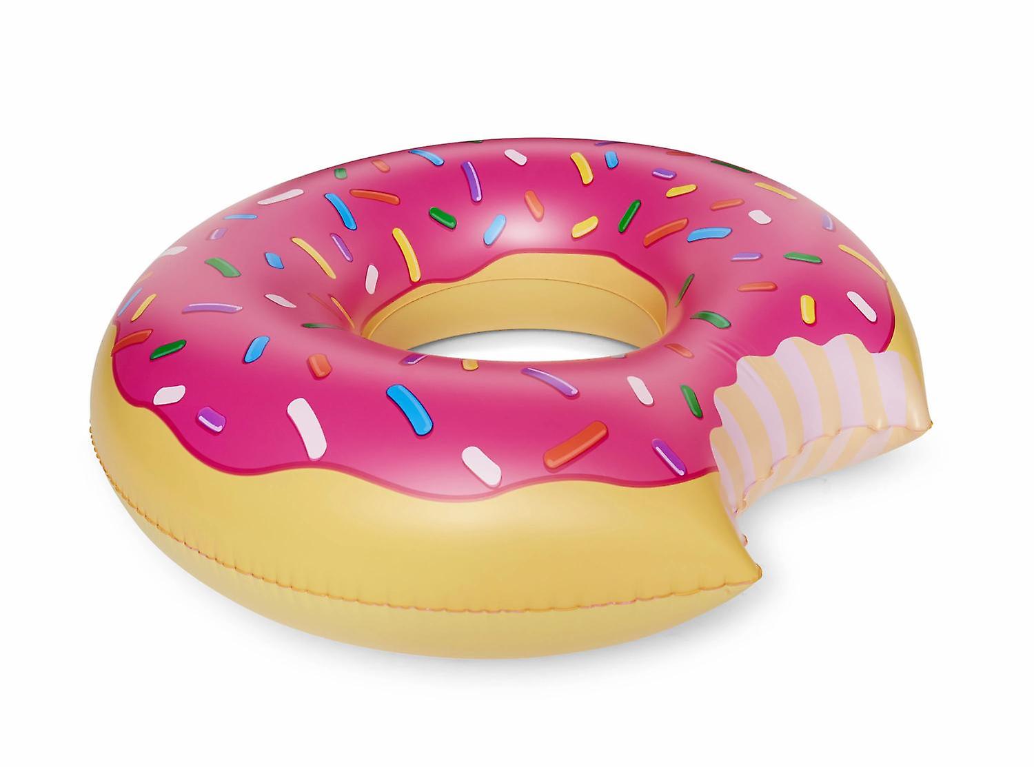 Bigmouth Inflatable Floating Lounge Badring Doughnut Donut PINK 120cm