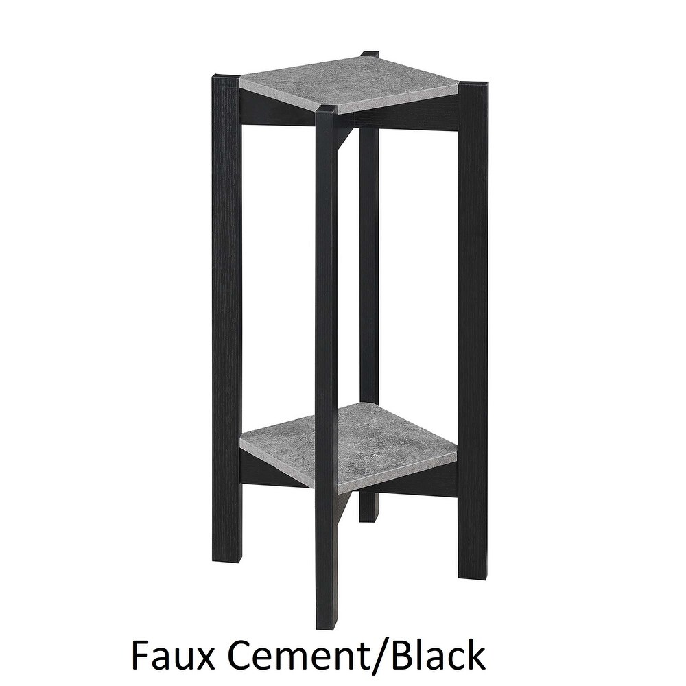 Convenience Concepts Planters   Potts Deluxe Square 2 Tier Plant Stand