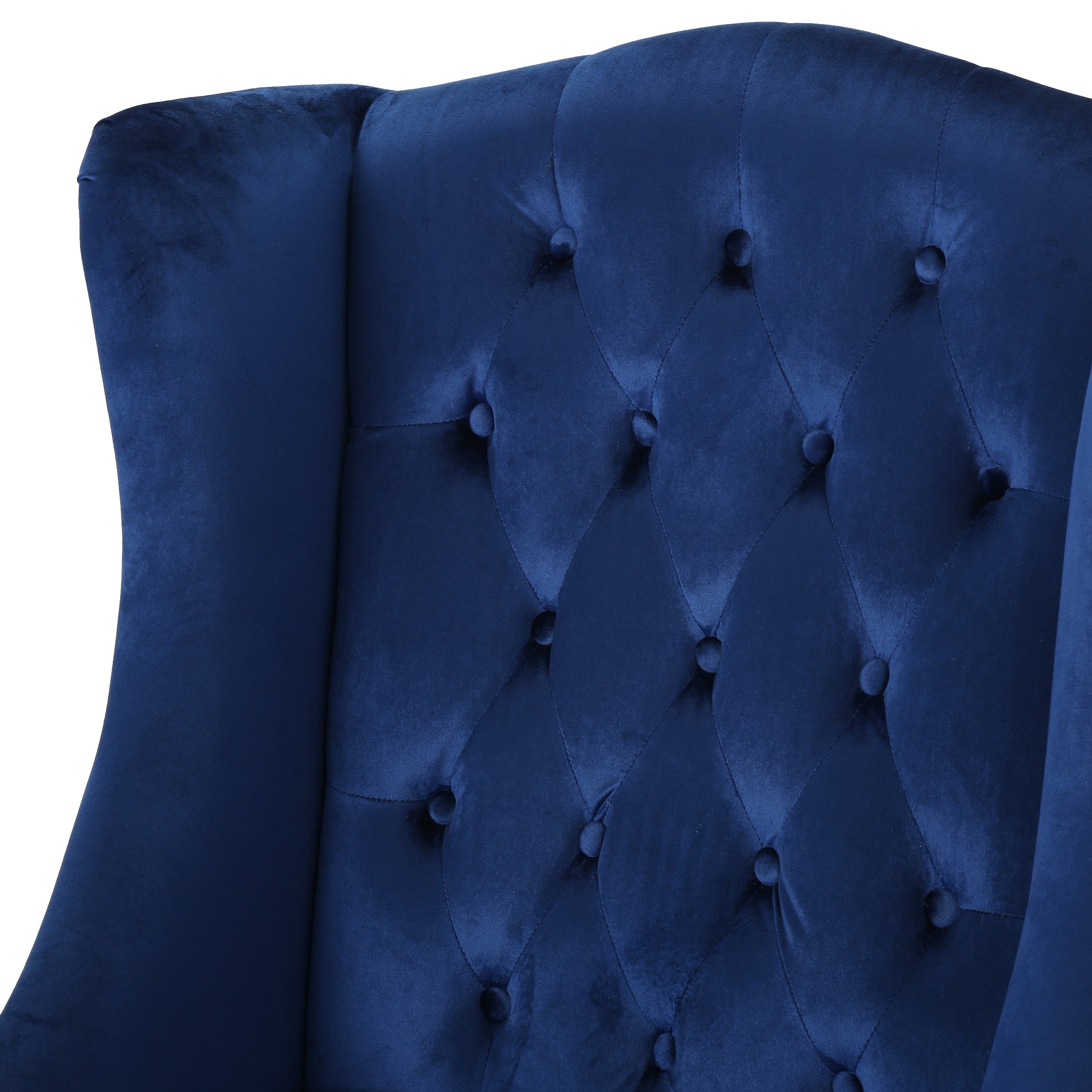 Talisa Winged High-Back Tufted New Velvet Club Chair