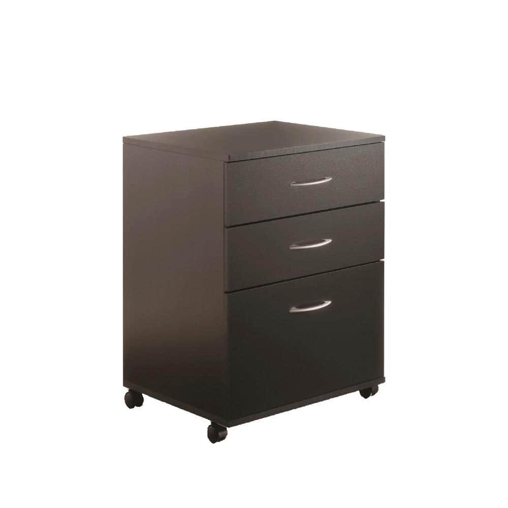 Nexera Essentials Black Filing Cabinet with 3 Drawers 6092