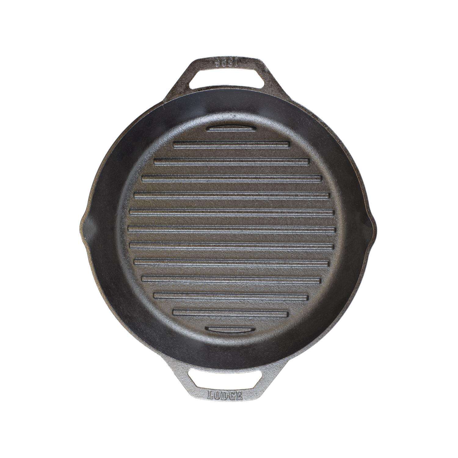 Lodge Cast Iron Grill Pan 12 in. Black