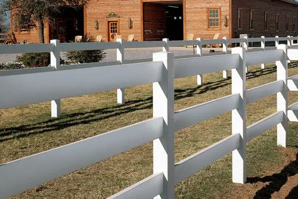 High quality 3 rails pvc no climb  horse fence for ranch